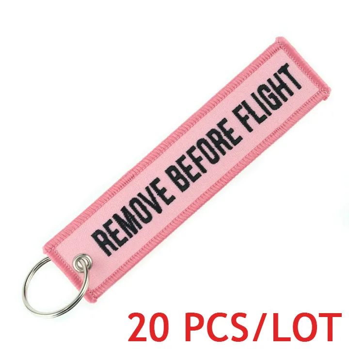 Remove Before Flight Airworthy тег брелоки модный брелок для Авиации Теги OEM брелки Модные украшения 20 шт./лот - Цвет: Pink