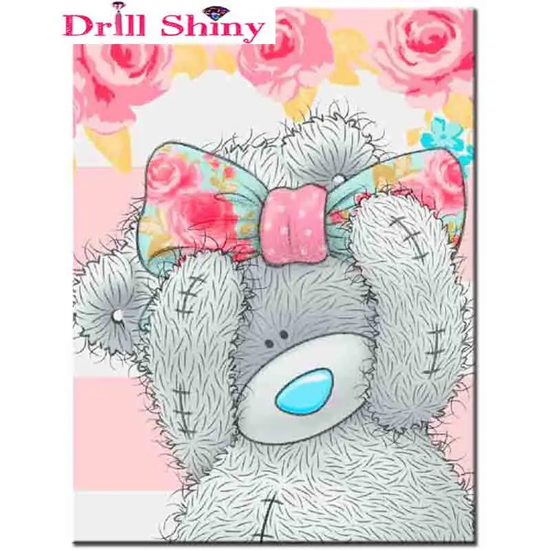 

5d diy diamond embroidery bear diamond painting Cross Stitch full square drill Rhinestone mosaic decoration gift