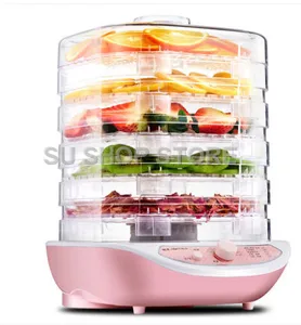 Осушитель для пищевых продуктов, фруктов, овощей, травы, мяса, сушильная машина для домашних животных, закуски, сушилка для пищевых продуктов с 5 лотками 220 В - изображение