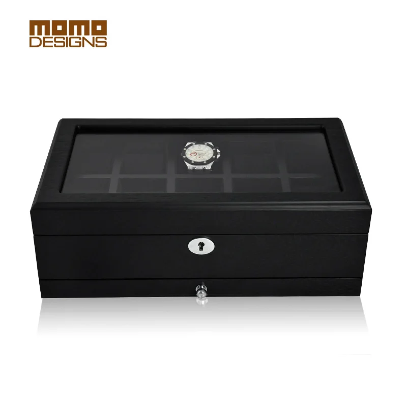 Buy Luxury wood watch box packagin top window for 10