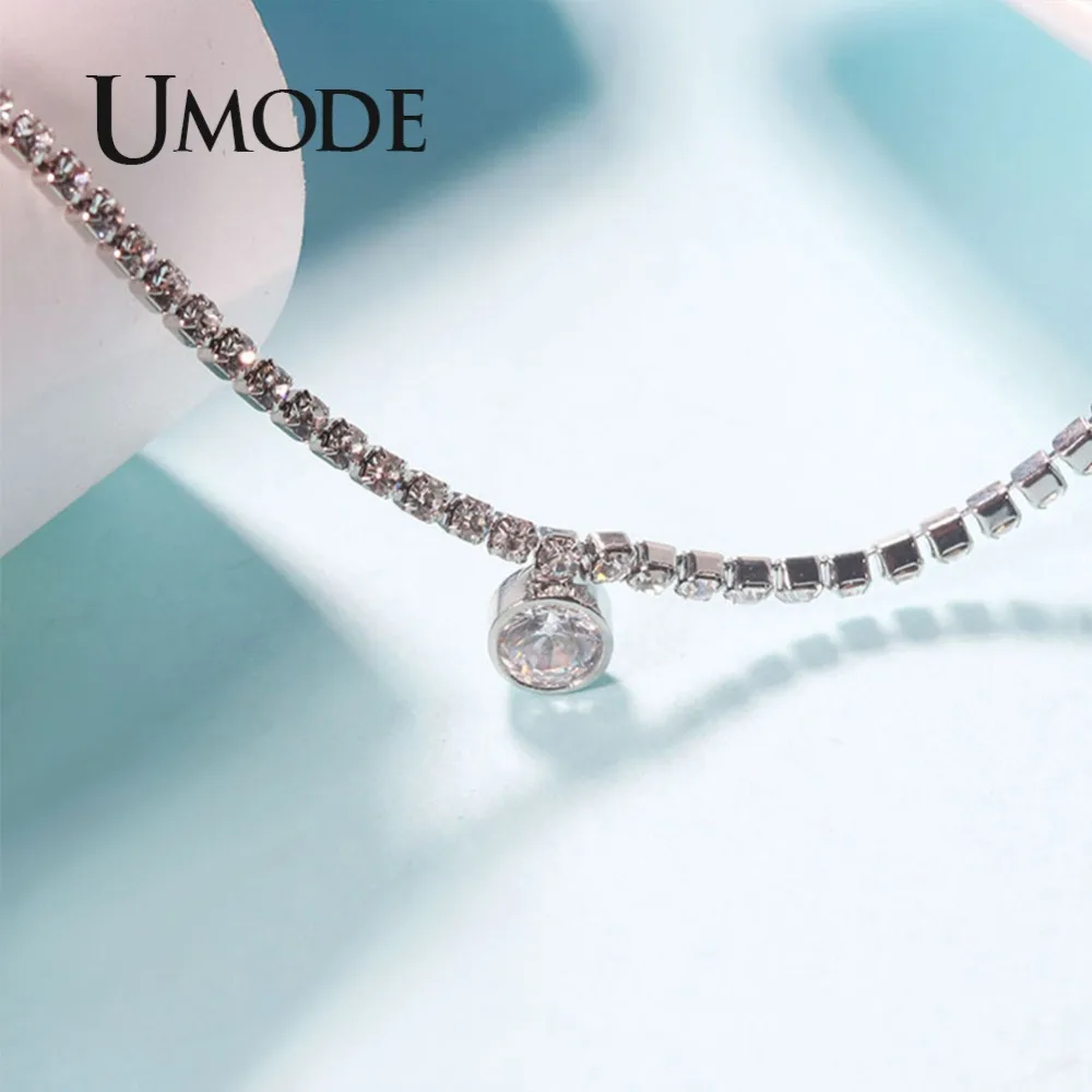 Женский браслет для тенниса UMODE Круглый в форме капли воды с кубическим цирконием