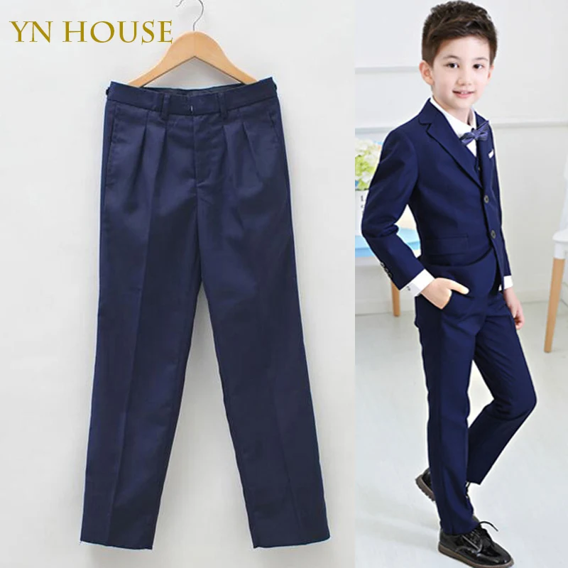 Ceny YN dom 2018 dużych chłopców spodnie formalne spodnie dla dzieci występy garnitur spodnie Pantalon Garcon Enfant uczeń pełny Pantaloni Ragazzo
