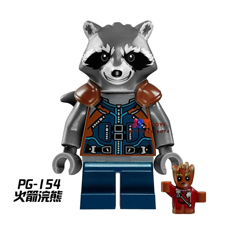 

one piece star wars Rocket Raccoon building blocks Guardians of the Galaxy model bricks Baby toy for children brinquedos menino