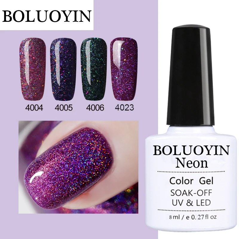 

Glitter Neon Nail Gel Paint Rainbow Long Lasting Colorful Neon Gel Varnish Nail Art Soak Off UV LED Acrylic Gel Nail Polish