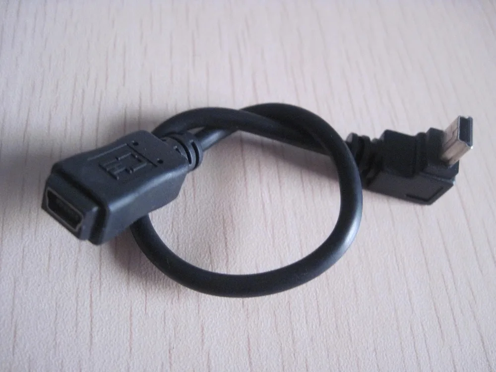 10 шт./лот 90 градусов вниз угол мини USB B мужчин и женщин синхронизации данных