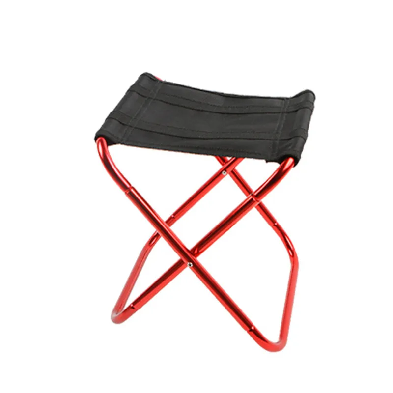 Портативный Открытый Кемпинг стул для барбекю складной мини Рыболовные стулья с сумкой для хранения - Цвет: Красный