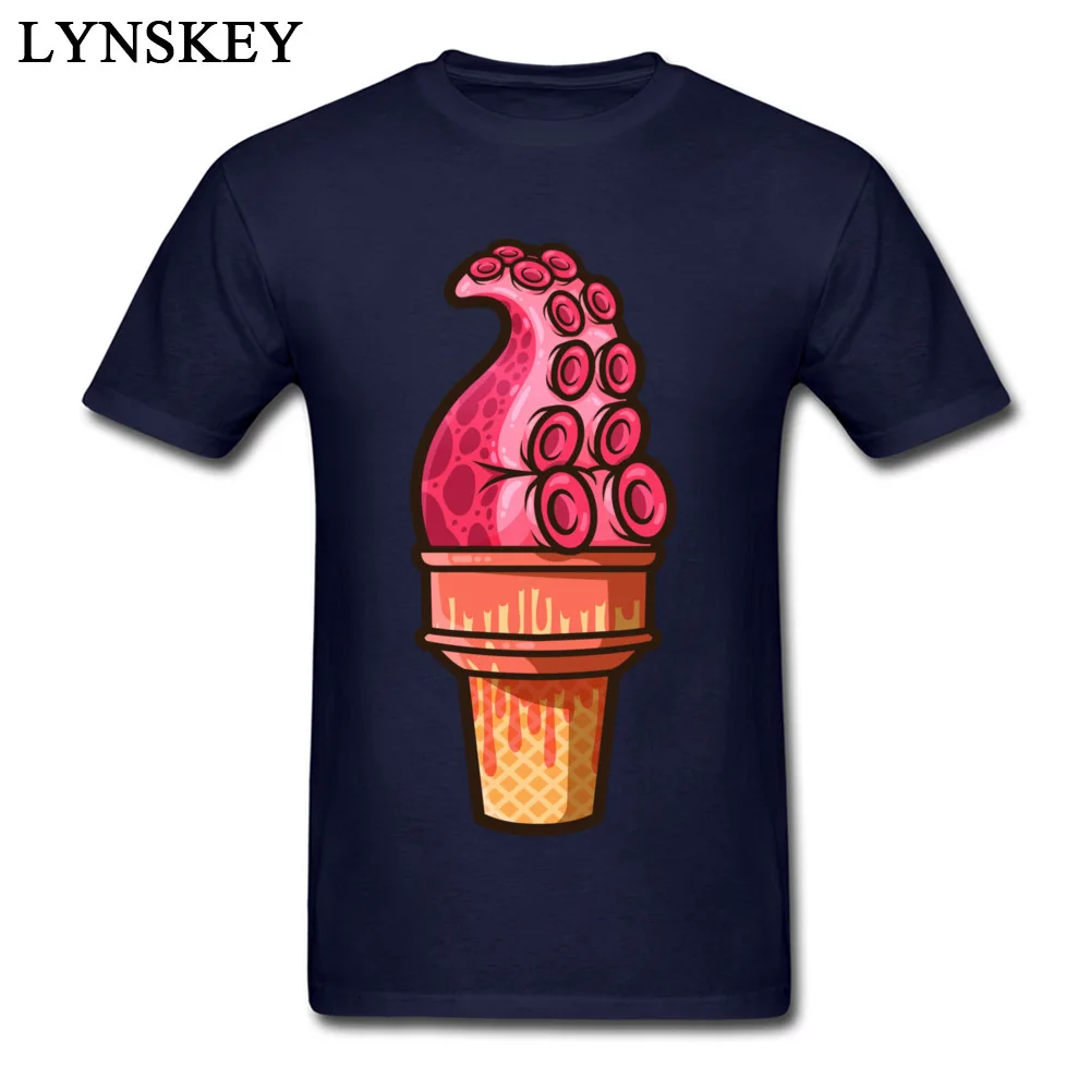 Fashionable Printed On T Shirts Cotton Tentacle Treat (pink ink) O Neck Student Tops T Shirt Birthday Summer/Autumn Tee Shirt Tentacle Treat (pink ink) navy