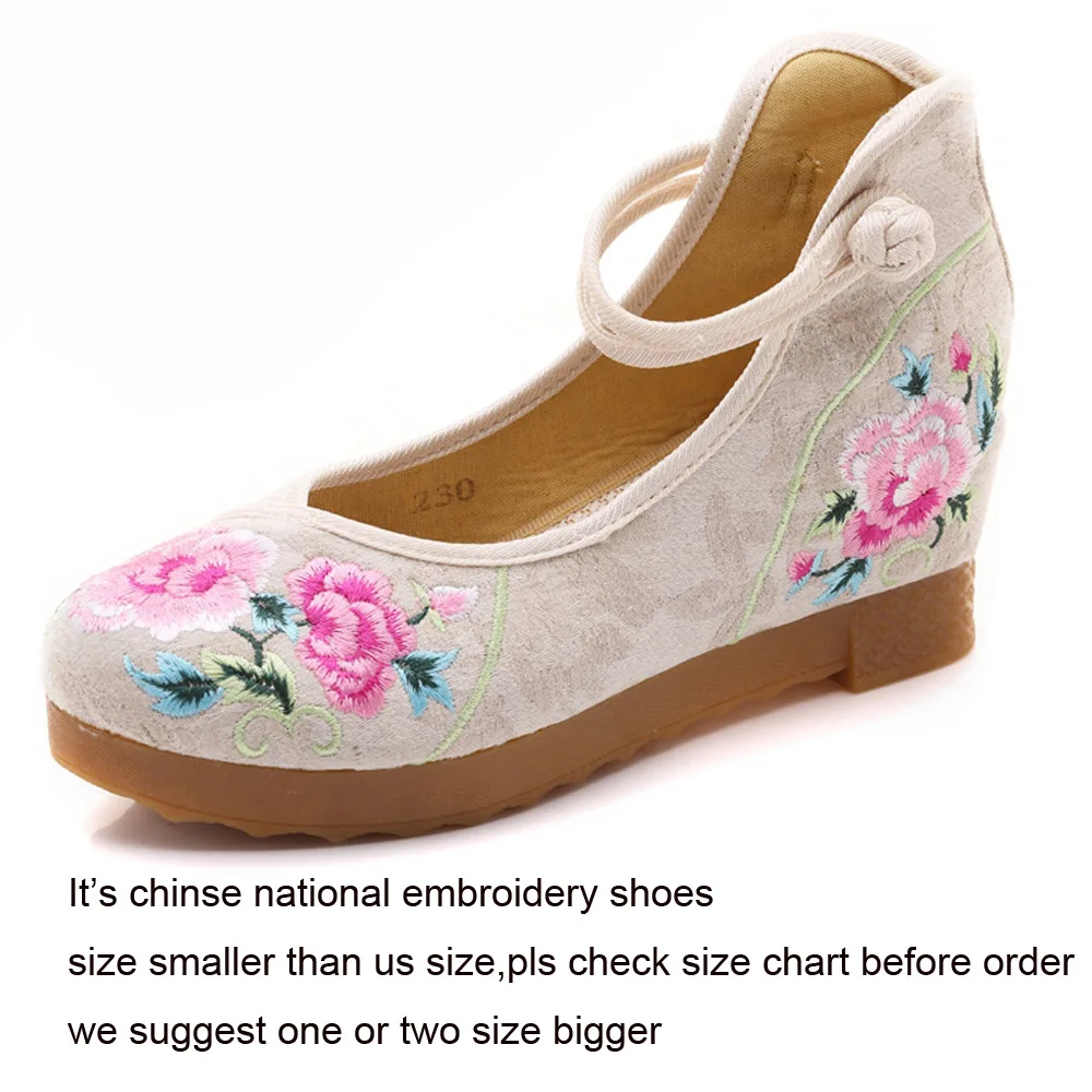 Женская обувь в китайском стиле; обувь из флока и хлопка с цветочной вышивкой на плоской платформе; обувь на толстой подошве с ремешком на щиколотке; женская обувь с вышивкой