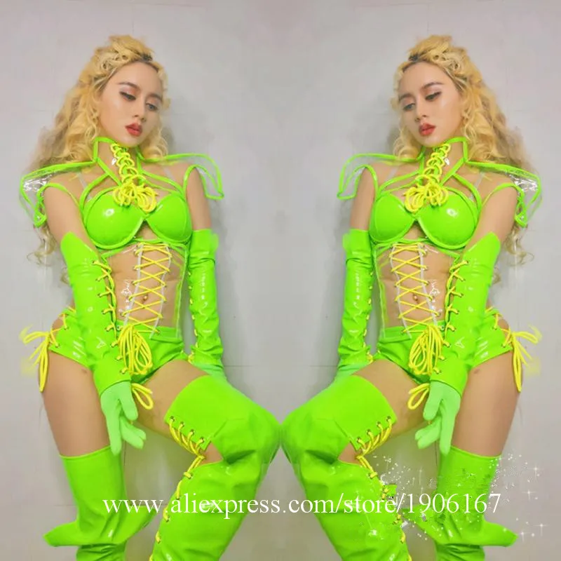 Ballroom dance singer costumes dj sexy women stage show wears clothe catwalk dress performance bar club bikini suit party4