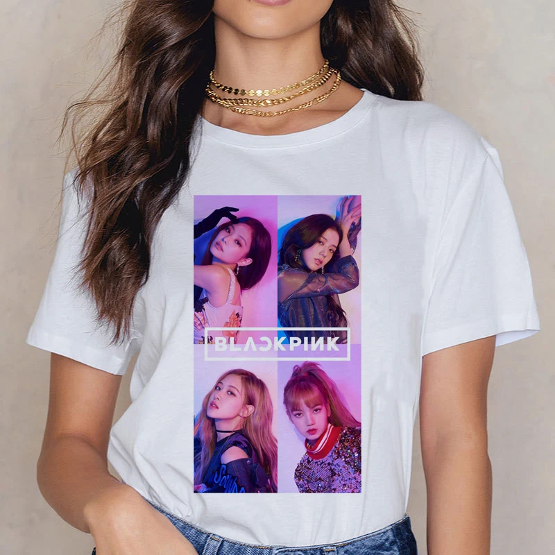 Blackpink تقتل هذا الحب T قميص المرأة المتناثرة ليزا روز JISOO JENNIE 90 s تي شيرت Ullzang الكرتون التي شيرت قمة الموضة المحملة الإناث Blackpink تقتل هذا الحب T قميص المرأة المتناثرة ليزا روز JISOO JENNIE 90 s تي شيرت Ullzang الكرتون التي شيرت قمة الموضة المحملة الإناث