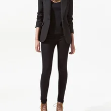 Тонкий женский модный яркий Блейзер на одной пуговице с пышными рукавами, верхняя одежда