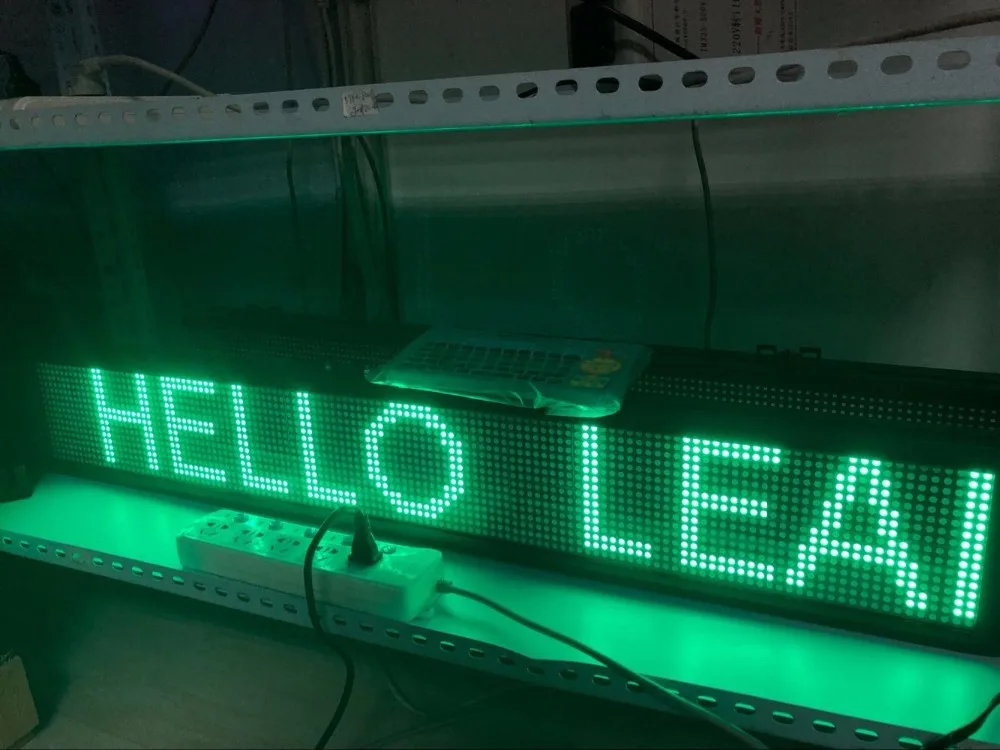 

Custom multi-line WIFI LED ligns indoor display programmable advertising display board green scrolling message coffee bar store
