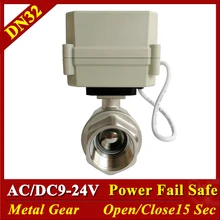 Цай вентилятор NPT/BSP DN32 Нержавеющая сталь Мощность Off нормально закрытый клапан AC/DC 9 V-24 V Мощность Off открытый клапан 1-1/4 ''2 Way 2/5 провода