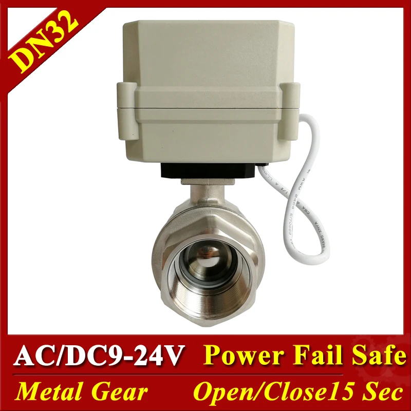 Нормально закрытый клапан Tsai Fan NPT/BSP DN32 из нержавеющей стали с отключением