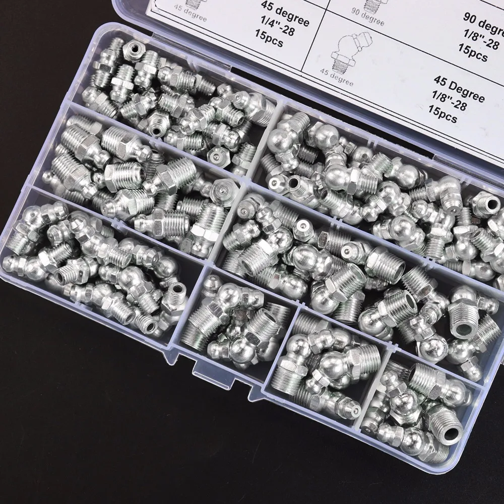 120 шт. стандартный фитинг SAE 1/4 &quot 28 1/8&quot 90 градусов 45 и прямой гидравлический для