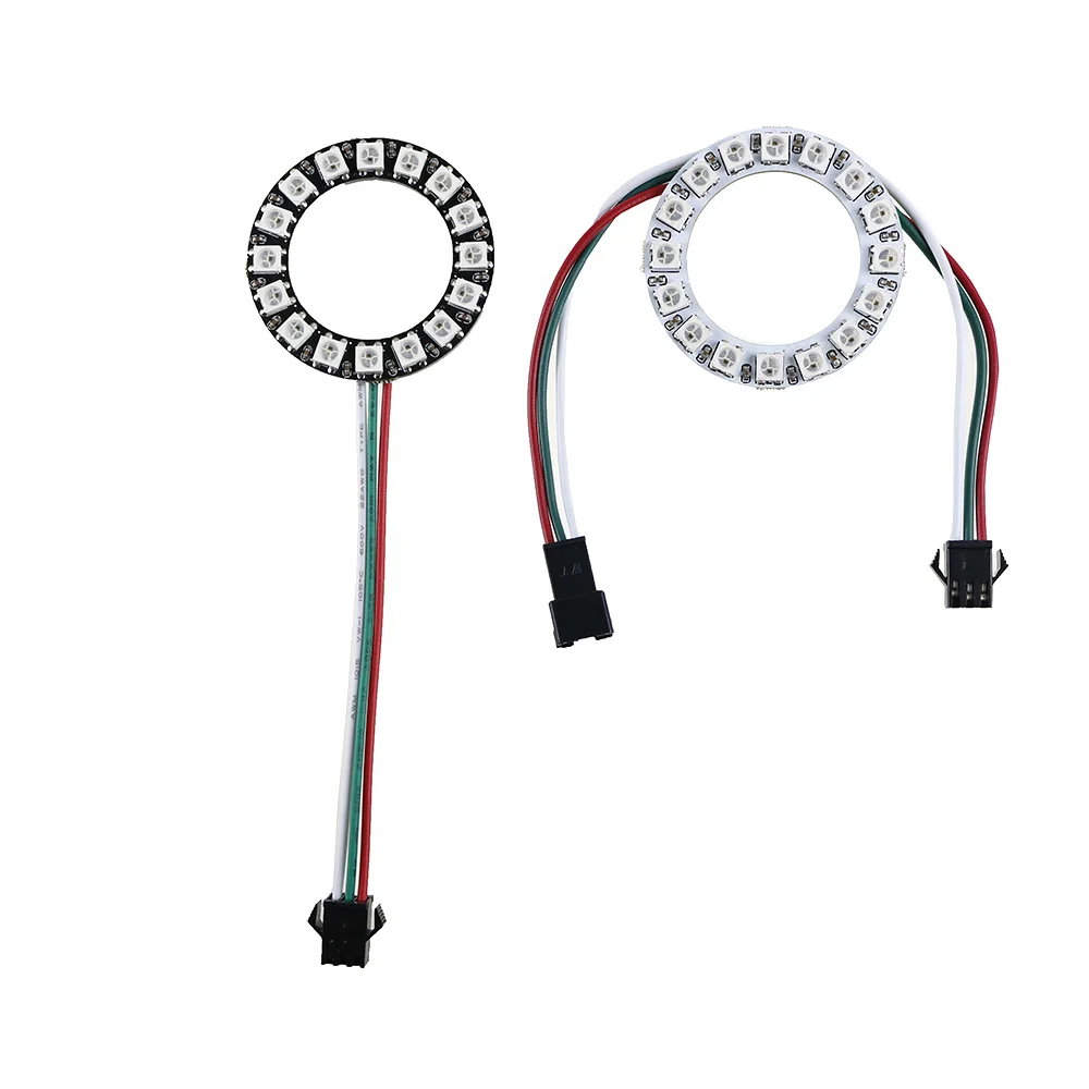 

ws2812b 16leds Bits pixel ring;addressable ring modules;DC5V input;RGB full color;round LED Circle Development Board White/Black