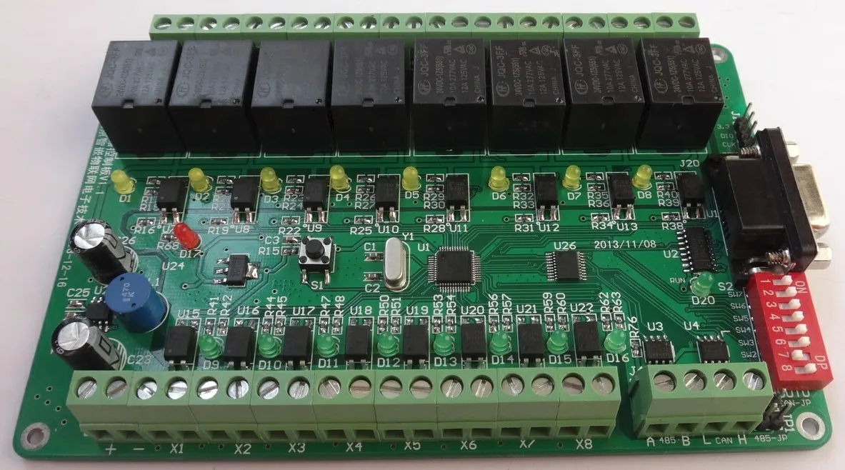 Relay/Control Board/8 Input/8 Output/RS485/RS232/CAN/Programmable