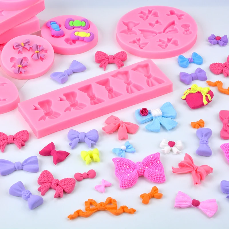 

SILIKOLOVE Various Sizes Cute Bow Shape Silicone Mold Fondant Mold Cake Decorating Tools