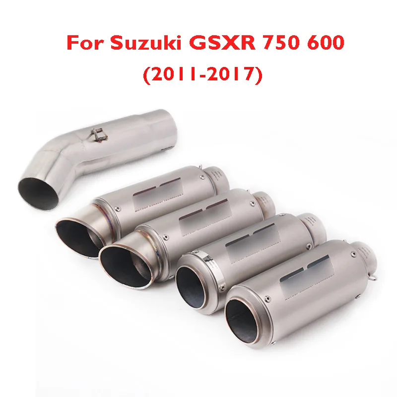 

Motorcycle Slip on Muffler Silencer Pipe Mid Middle Tube Escape Link Pipe for Suzuki GSXR600 GSXR750 2011-2017
