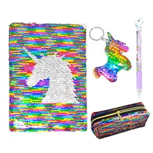 Милый мультяшный Единорог, записная книжка для девочек, дневник, книга для журналов с ручкой, чехол для карандашей, висящий единорог, Студенческая дочь, школьный подарок