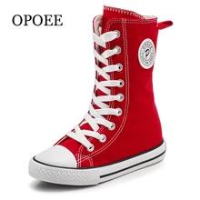 OPOEE/ г.; детская парусиновая обувь; обувь для мальчиков и девочек; дышащая обувь с высоким берцем; Демисезонная обувь