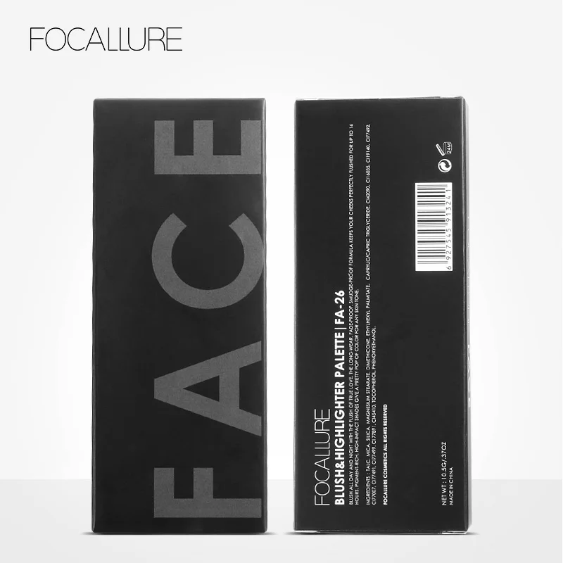 Палитра румян для лица Focallure 3 цвета кисти макияжа прессованная пудра бронзер