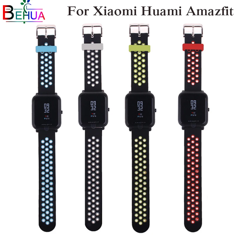 

Classic fashion sports silicone wrist band millet for huami Amazfit Bip BIT PACE Lite youth smart watch with replacement 20mm