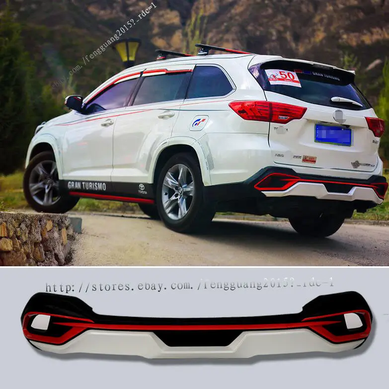 For Toyota Highlander 2015 2016 2017 ABS Rear Bumper Protector 1pcs in Bumpers From Automobiles 