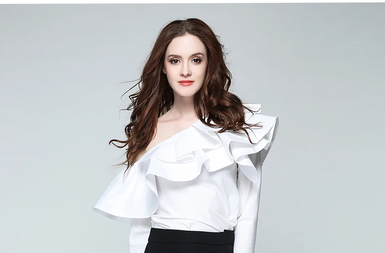  Long Sleeve Blusas Sexy Strapless  (19)