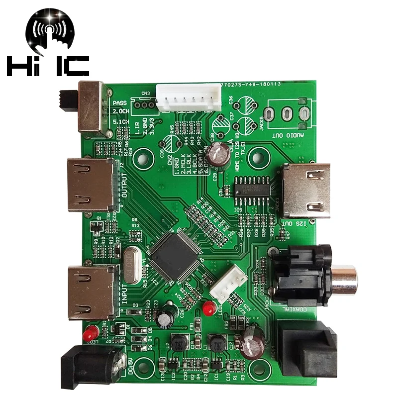 

HDMI/MHL to IIS I2S HDMI IIS Receiver Board Separate Extract Audio I2S/DSD/Optical/Coaxial Converter Switch Board