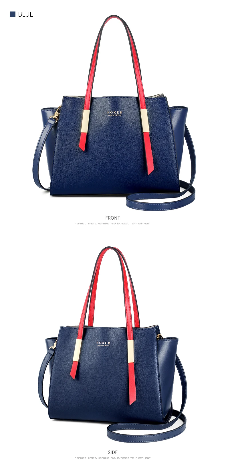Foxer marca novo design feminino estilo occident