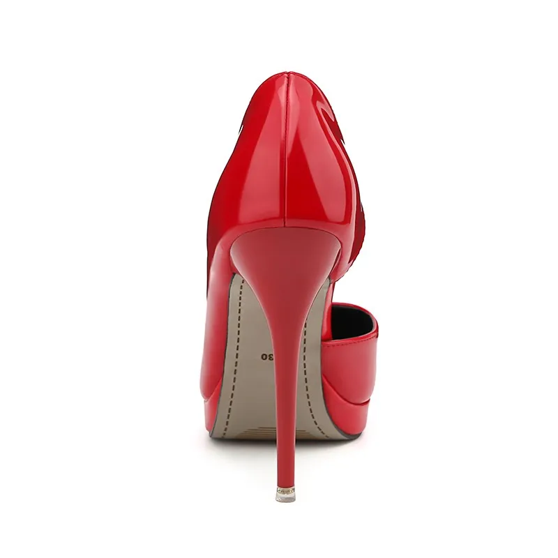 desnuda Tacón Negro De amp; Señaló Tacones blanco Las Zapato Henlu} Mujeres Charol rojo Pie Dedo Boda Plataforma Del {d Zapatos Mujer Cuero X1wqUPxq4