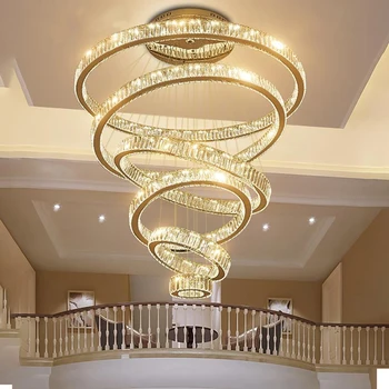 Modern Chandelier Lighting Large Hotel Hall Staircase Led Crystal Modern Chandelier Lighting Large Hotel