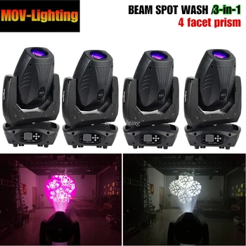 

4pcs 200w Beam Spot Wash 3in1 300w Moving Head Light Stage Light Led light