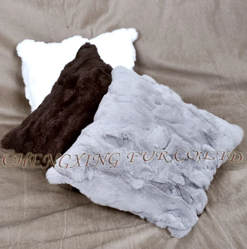 

free shipping CX-D-38 45x45cm Winter Pillow Cases Home Decor Sofa Cushion Cover Seat Decoration Rex Rabbit Fur Cushion cover