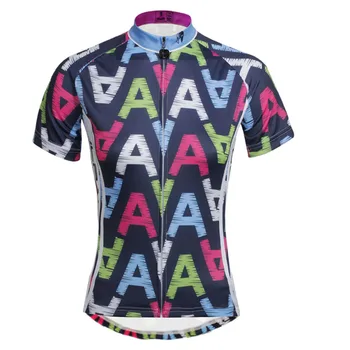 

Letter Floral Pattern Women Short Sleeve Crewneck Bicycle Jersey Summer Breathable Cicle Clothes Size XS To 6XL