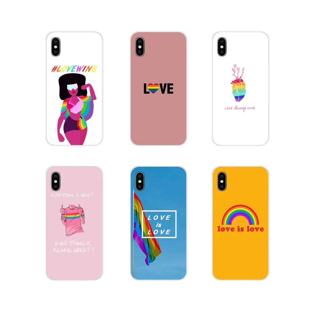 Love is love аксессуары ЛГБТ чехлы для телефонов Чехлы Huawei P Smart Mate Honor 7A 7C 8C 8X 9 P10 P20 Lite Pro