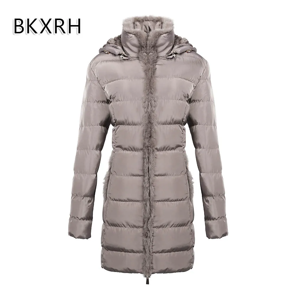 BKXRH 2017 Fashion Winter Coat Female Plus Size Women's Down Jacket