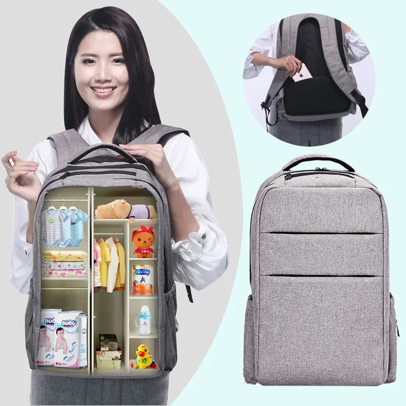 

Mummy Dipaer Bag Nylon Stroller Baby Backpack With Changing Pad Bags Large Capacity Nappy Backpacks For Baby Care Mother Bag