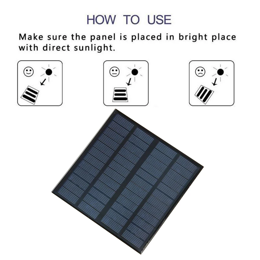 Zerosky 3W 12V Панели солнечные гибкие элементы DIY поликристаллический кремний и