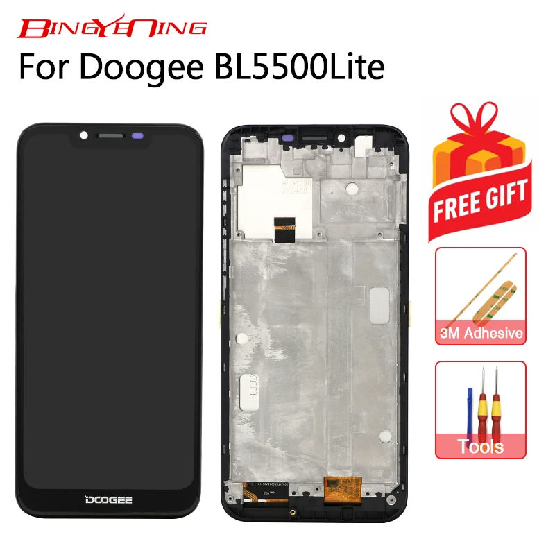 

BingYeNing New Original For Doogee BL5500 Lite Touch Screen +LCD Display +Frame Assembly Replacement