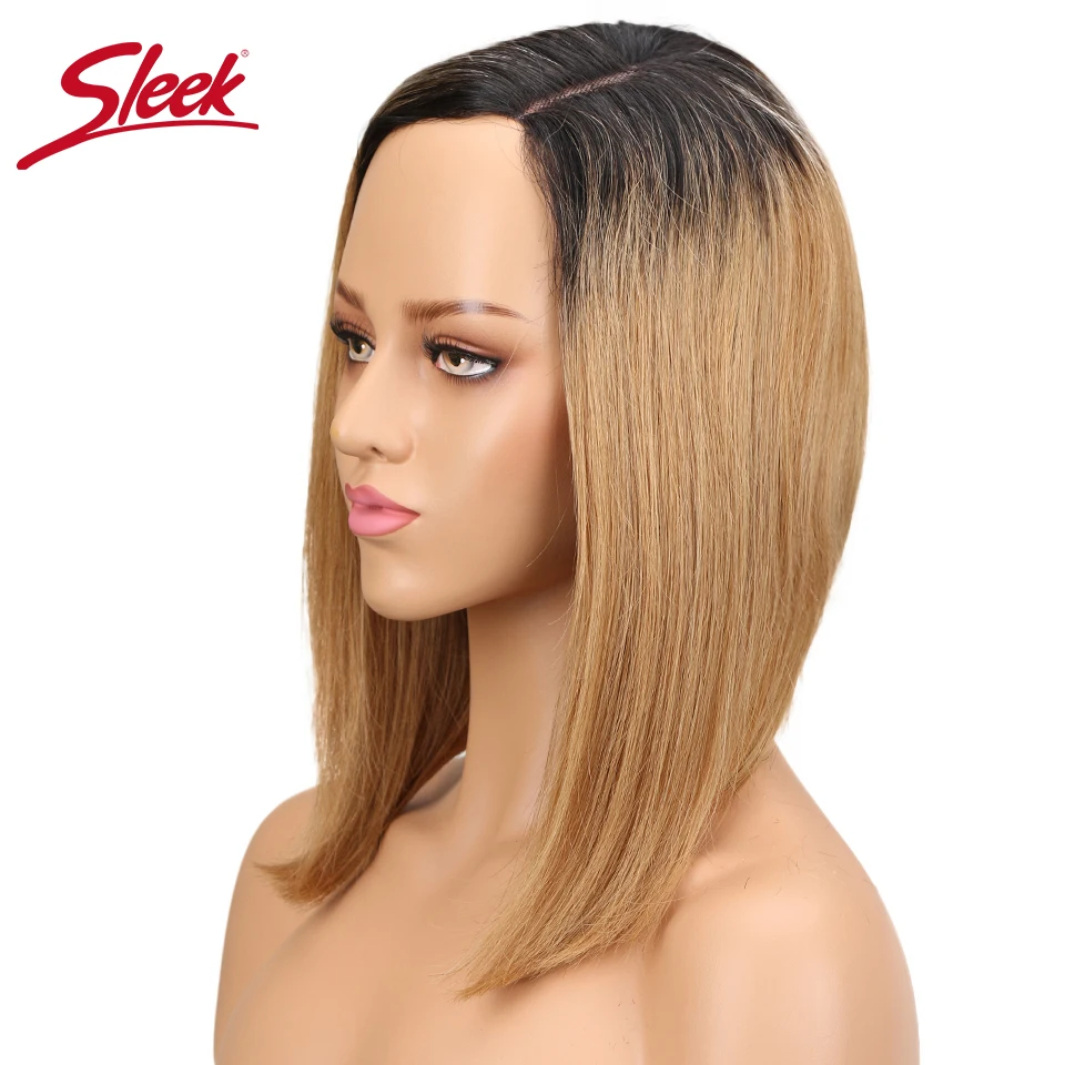 Sleek Human Hair Bob Wig Remy Straight Human Hair Wigs Non Lace