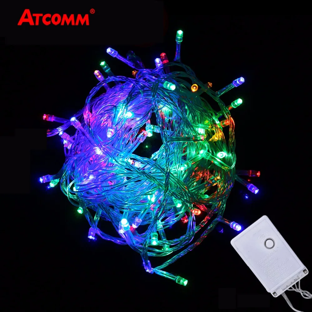 RGB LED String Lights 10 Meters Christmas Lights Waterproof Outdoor Decoration Lighting 110V
