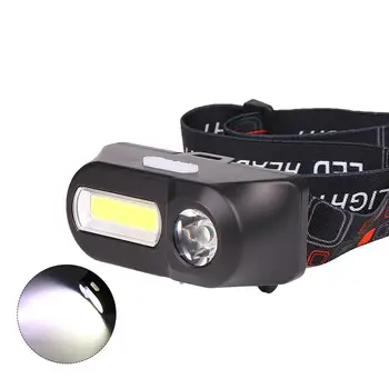 

Mini COB LED Headlight Headlamp Head Lamp Flashlight USB Rechargeable 18650 Torch Camping Hiking Night Fishing Light