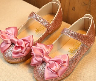 Детские сандалии для принцесс; элегантная детская Свадебная обувь для девочек; Золотое Платье; кожаная обувь; Праздничная обувь для девочек; цвет розовый - Цвет: Розовый