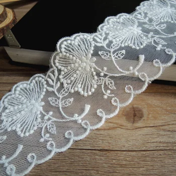 

5 Yards / Lace Dress, Lace Accessories, Net Gauze, Wedding Dress, Pure Cotton Embroidery, Hand-made DIY Material 6.7cm YS0283