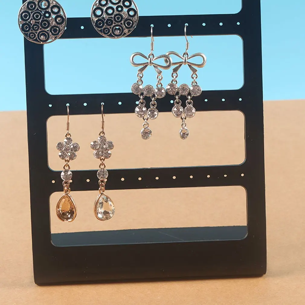 2pcs 48 Holes Earrings Ear Studs Display Holder Stand Showcase Plastic Jewelry Organizer Rack Flat Earring Holder 2pcs 48 Holes Earrings Ear Studs Display Holder Stand Showcase Plastic Jewelry Organizer Rack Flat Earring Holder