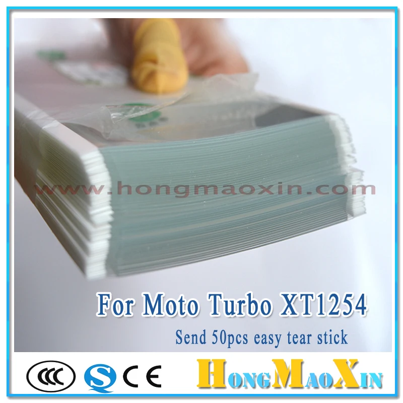 

50Pcs OCA Optical Clear Adhesive Glue Film Double Side Sticker for Moto one / M/ Droid Turbo XT1254 LCD Screen Repair Refurbish