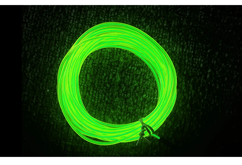 LED Car Styling Fluorescent green 1M 2M 3M 4M 5M Ambient Light Flexible Neon Strip led Car Interior Lights Trim El Cold Light 5V (7)