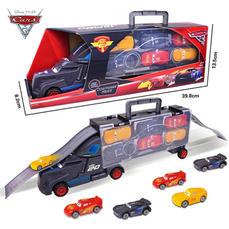 

New Disney Pixar Car 3 Lightning McQueen Jackson Storm 7 Piece Set Mack Uncle Truck 1:55 Die Casting Car Model Boy Toy Gift